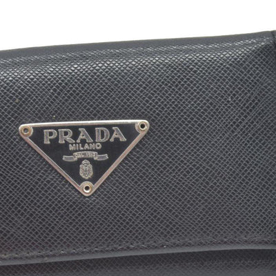 Prada Prada Black Saffiano Leather Key Case Holder
