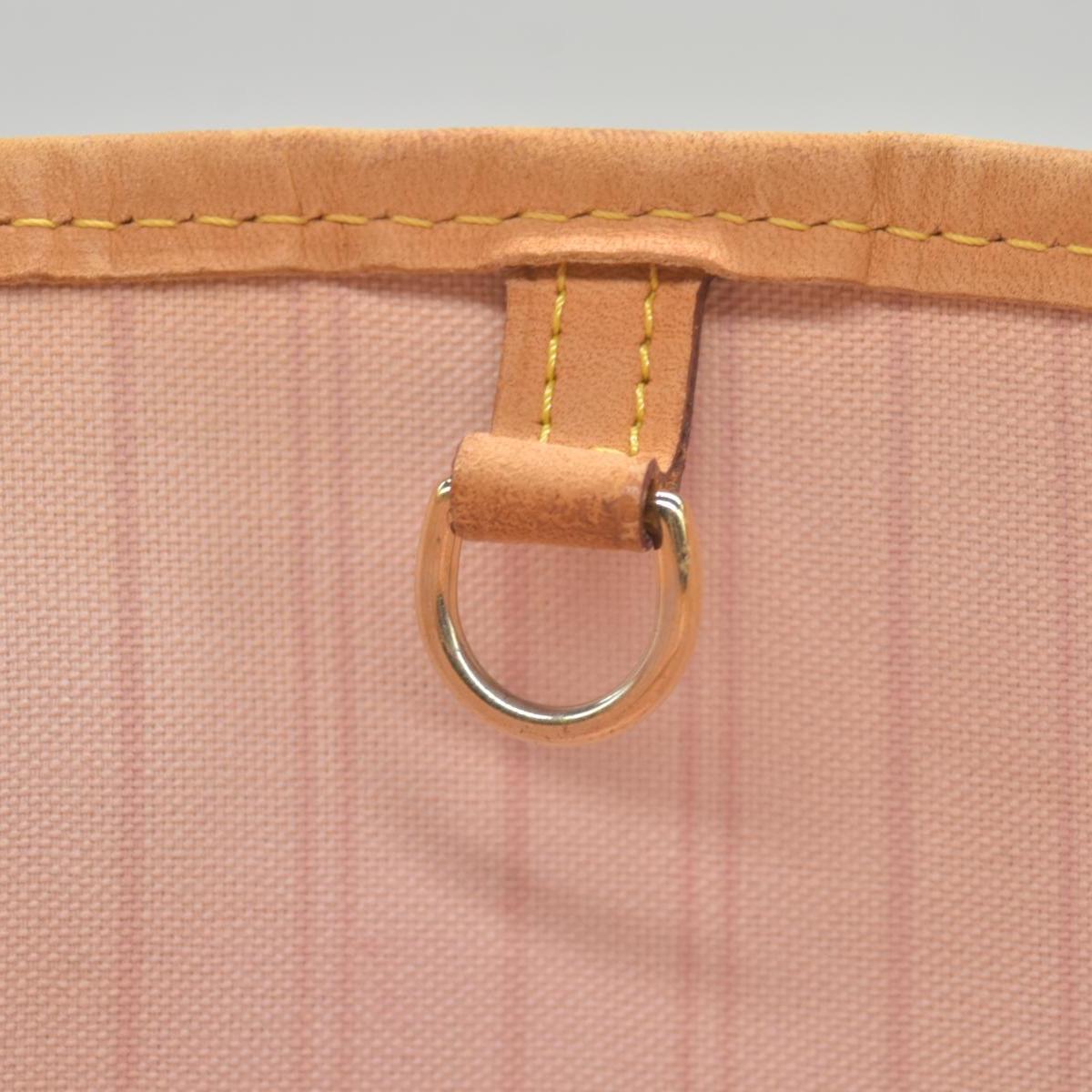 $2170 2019 Louis Vuitton Damier Azur Neverfull MM Rose Ballerine AR4109
