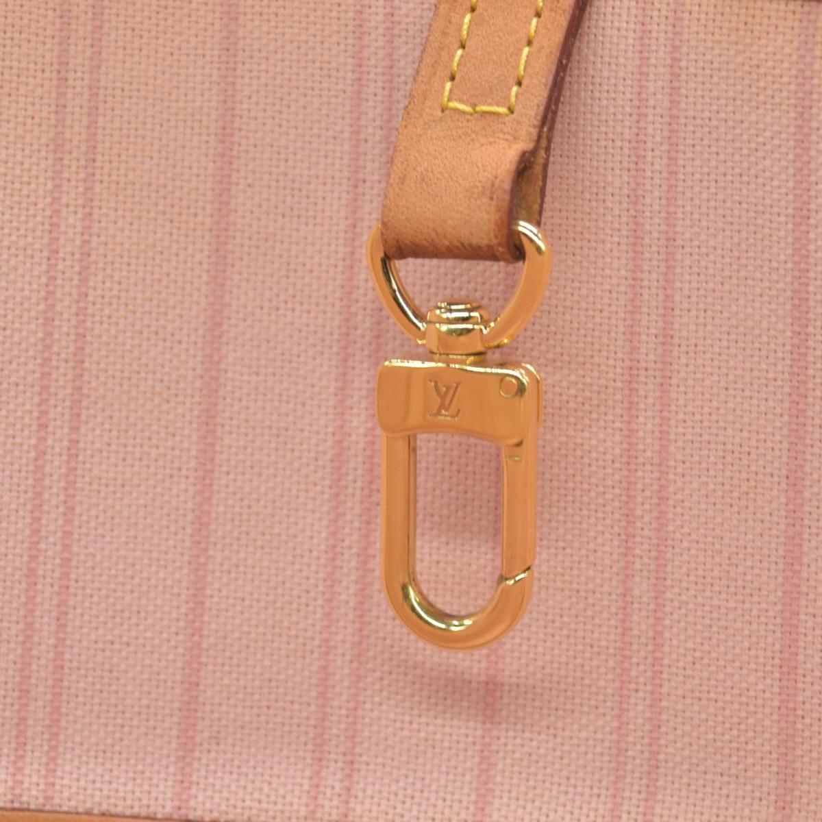 $2170 2019 Louis Vuitton Damier Azur Neverfull MM Rose Ballerine AR4109