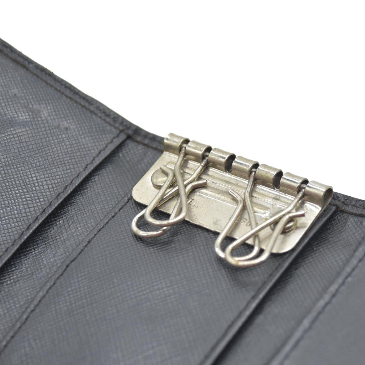 Prada Prada Black Saffiano Leather Key Case Holder