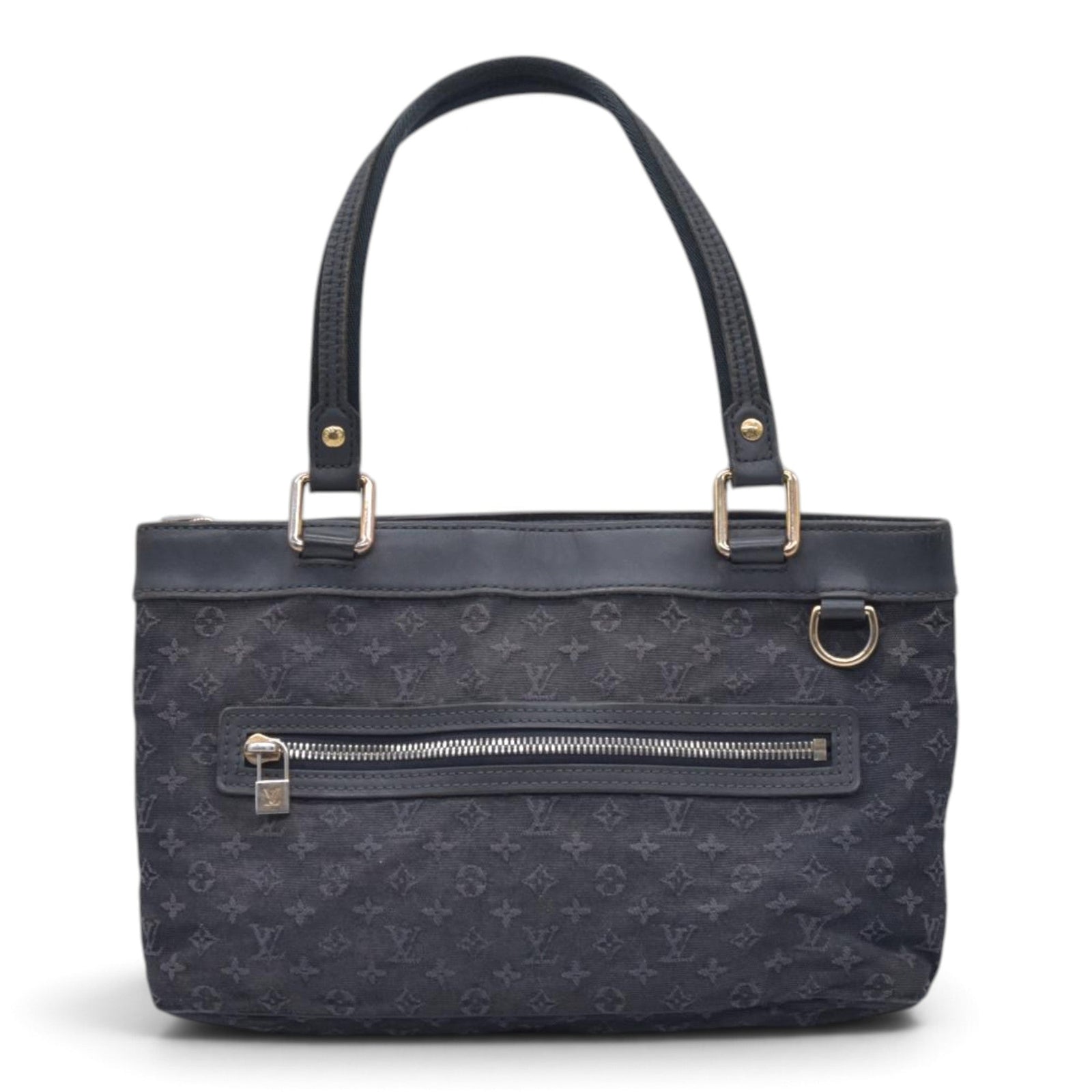 $1050 LOUIS VUITTON Monogram Mini Lucille PM Blue / Navy CONSIGNMENT 10021618