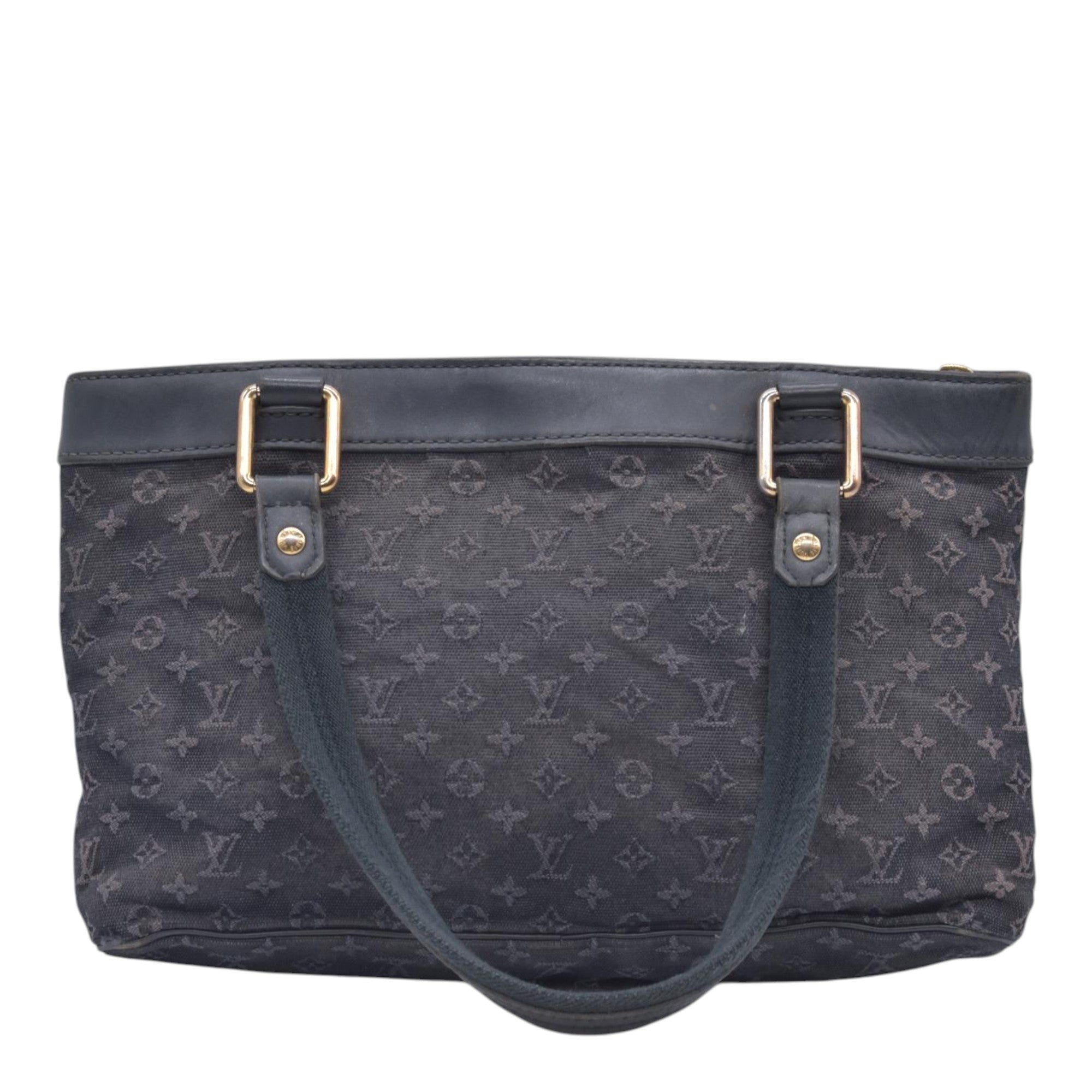 $1050 LOUIS VUITTON Monogram Mini Lucille PM Blue / Navy CONSIGNMENT 10021618