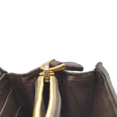 Prada Brown Nappa Gaufre Leather Continental Wallet