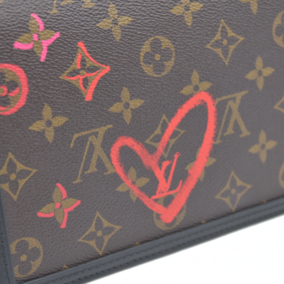 $3550 Louis Vuitton Dauphine Shoulder Bag Limited Edition Fall in Love Monogram Canvas Mini