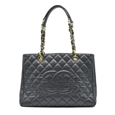 $2900 Chanel  Caviar Quilted Grand Shopping Tote GST Black CONSIGNMENT