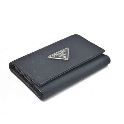 Prada Black Saffiano Leather Key Case Holder