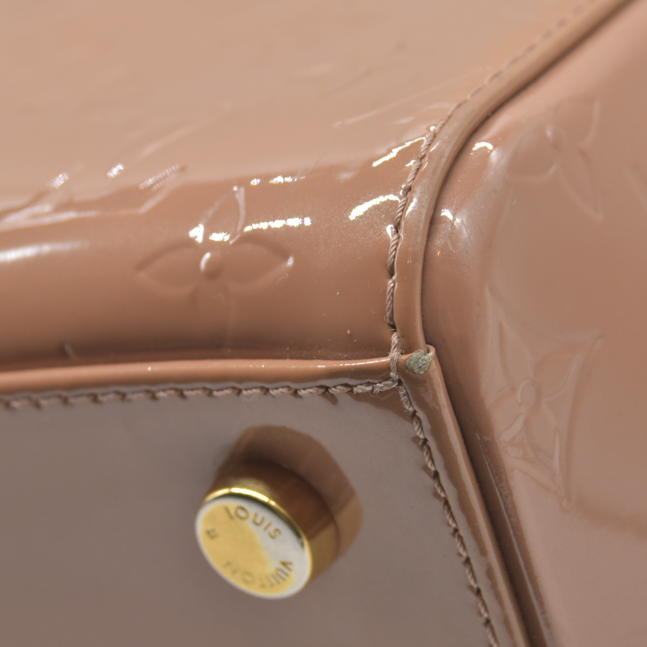 $2730 2013 Louis Vuitton Vernis Brea MM Rose Velours DR1113