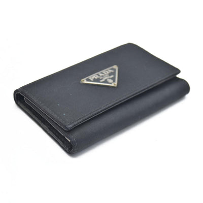 Prada Black Saffiano Leather Key Case Holder