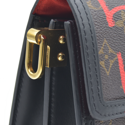 $3550 Louis Vuitton Dauphine Shoulder Bag Limited Edition Fall in Love Monogram Canvas Mini