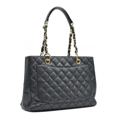 $2900 Chanel  Caviar Quilted Grand Shopping Tote GST Black CONSIGNMENT