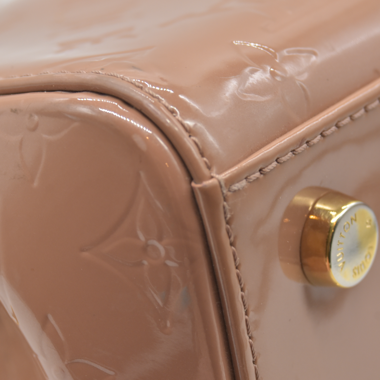 $2730 2013 Louis Vuitton Vernis Brea MM Rose Velours DR1113