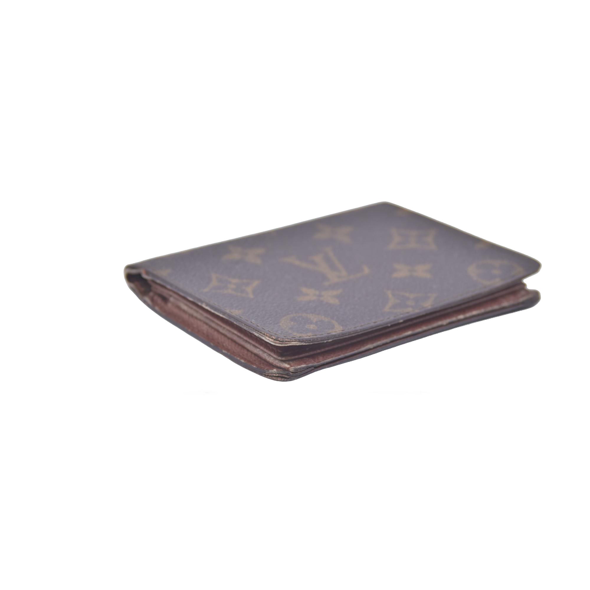 $605 1992 LOUIS VUITTON LV Card Case Monogram Brown CT0942 CONSIGNMENT 10020920