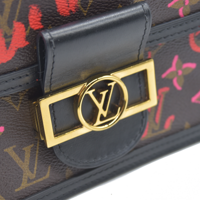 $3550 Louis Vuitton Dauphine Shoulder Bag Limited Edition Fall in Love Monogram Canvas Mini