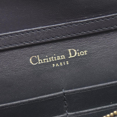 $2700 Christian Dior Cannage Diorama Metallic Silver
