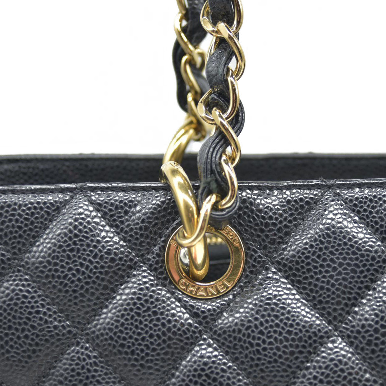 $2900 Chanel  Caviar Quilted Grand Shopping Tote GST Black CONSIGNMENT