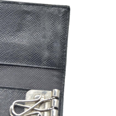 Prada Black Saffiano Leather Key Case Holder