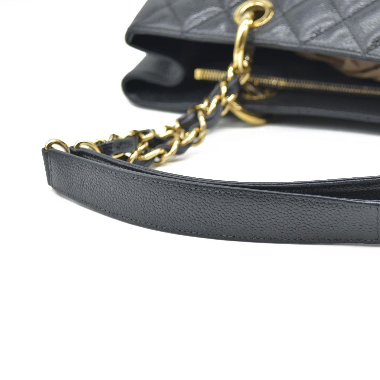 $2900 Chanel  Caviar Quilted Grand Shopping Tote GST Black CONSIGNMENT