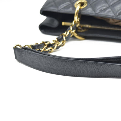 $2900 Chanel  Caviar Quilted Grand Shopping Tote GST Black CONSIGNMENT
