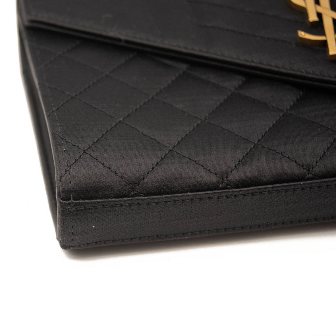 NEW Saint Laurent Envelope Chain Wallet in Mix Matelasse Satin Crossbody