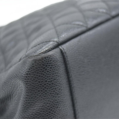 $2900 Chanel  Caviar Quilted Grand Shopping Tote GST Black CONSIGNMENT
