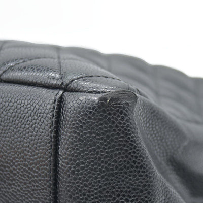 $2900 Chanel  Caviar Quilted Grand Shopping Tote GST Black CONSIGNMENT