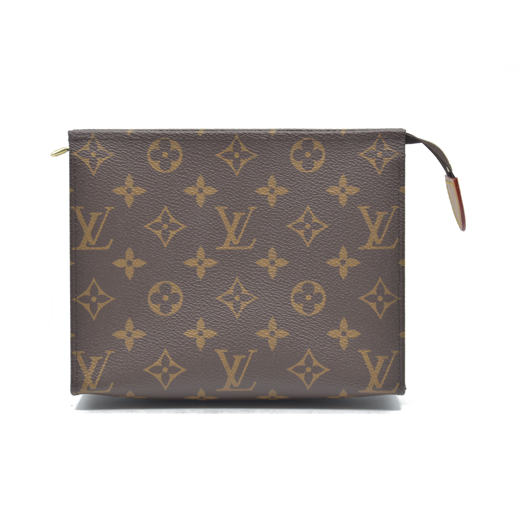 $885 Louis Vuitton  Monogram Toiletry Pouch 19 Red RFID