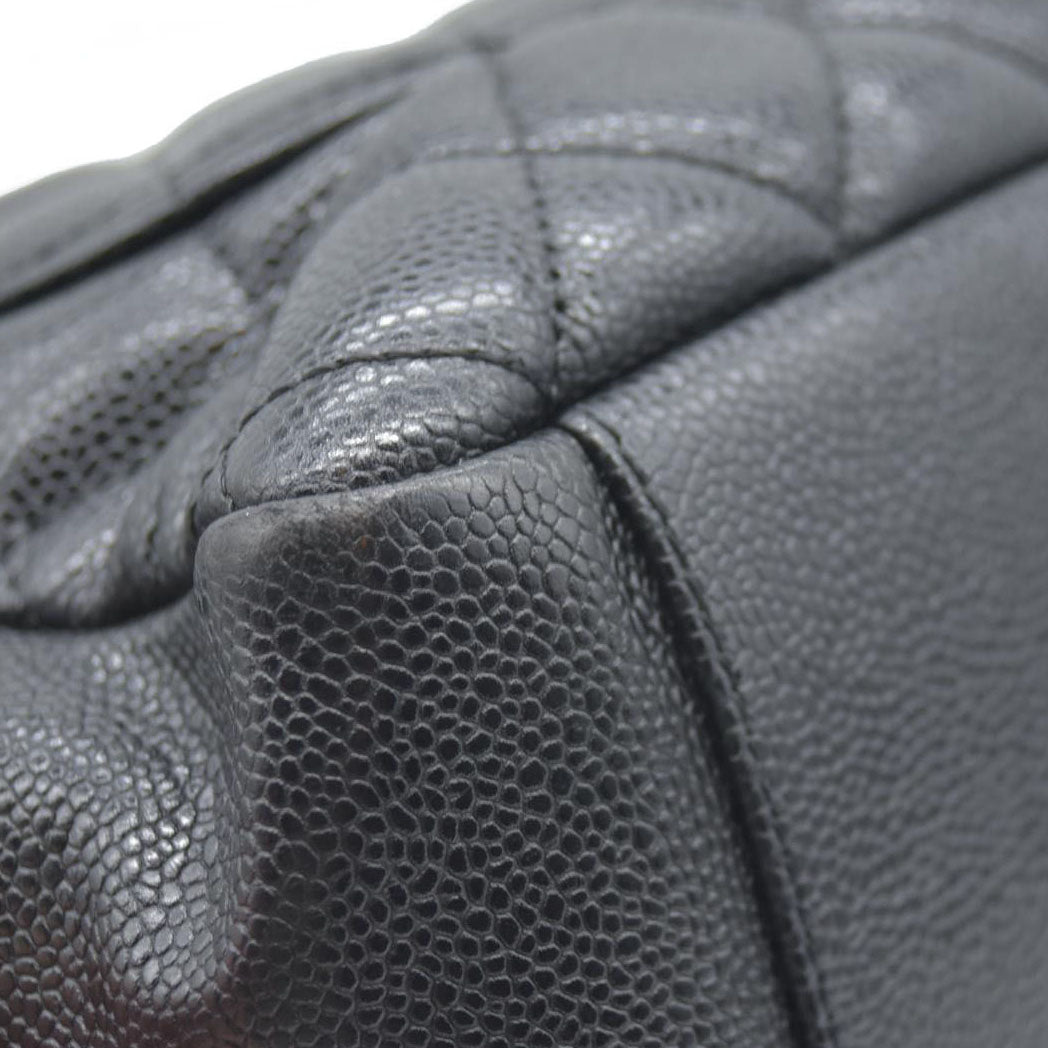 $2900 Chanel  Caviar Quilted Grand Shopping Tote GST Black CONSIGNMENT