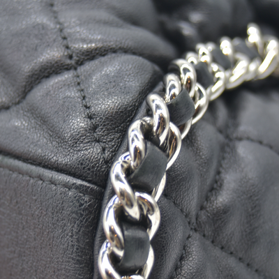 $3320 2011 Chanel Quilted Chain Me Hobo Black Chain Around