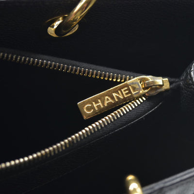 $2900 Chanel  Caviar Quilted Grand Shopping Tote GST Black CONSIGNMENT