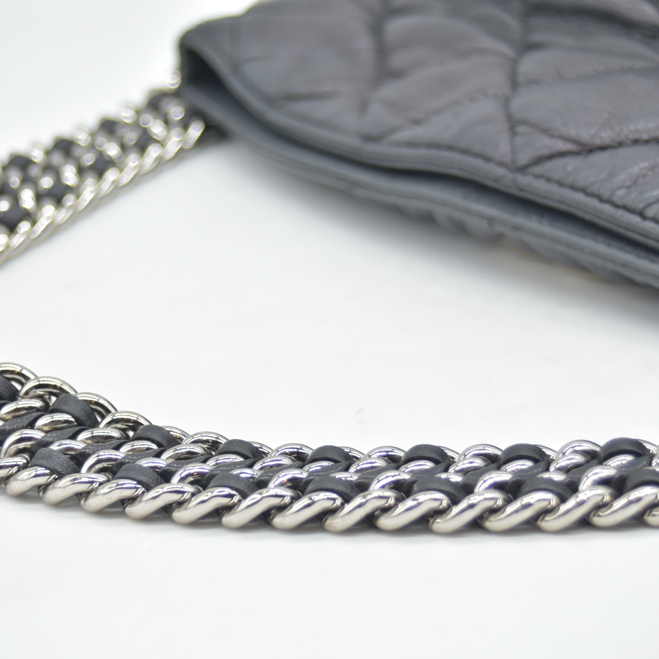 $3320 2011 Chanel Quilted Chain Me Hobo Black Chain Around