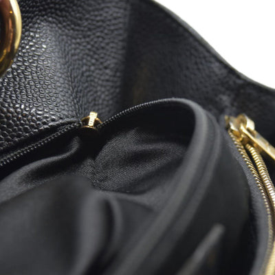 $2900 Chanel  Caviar Quilted Grand Shopping Tote GST Black CONSIGNMENT