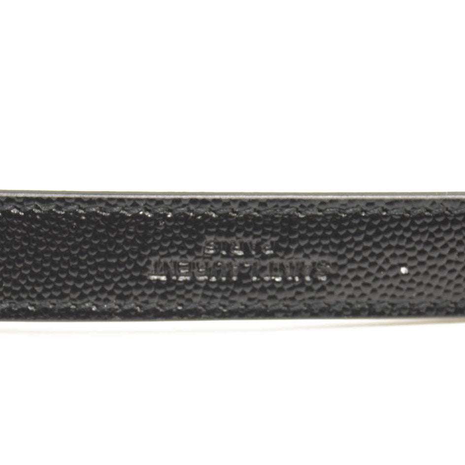 SAINT LAURENT Grain De Poudre Textured Mixed Matelasse Triquilt Small Monogram Satchel Black