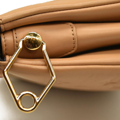 Louis Vuitton  Lambskin Embossed Monogram Coussin PM Camel