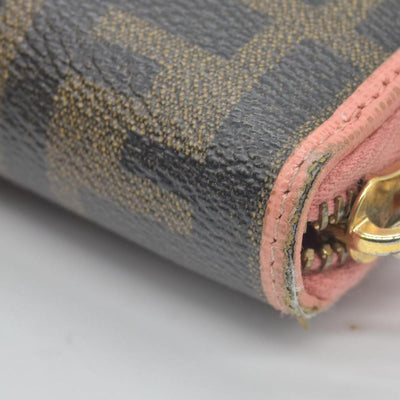 Fendi  Zucca Spalmati Vitello Elite Zip Around Wallet  Ciclamino CONSIGNMENT