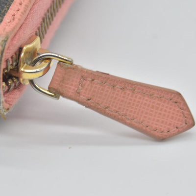 Fendi  Zucca Spalmati Vitello Elite Zip Around Wallet  Ciclamino CONSIGNMENT