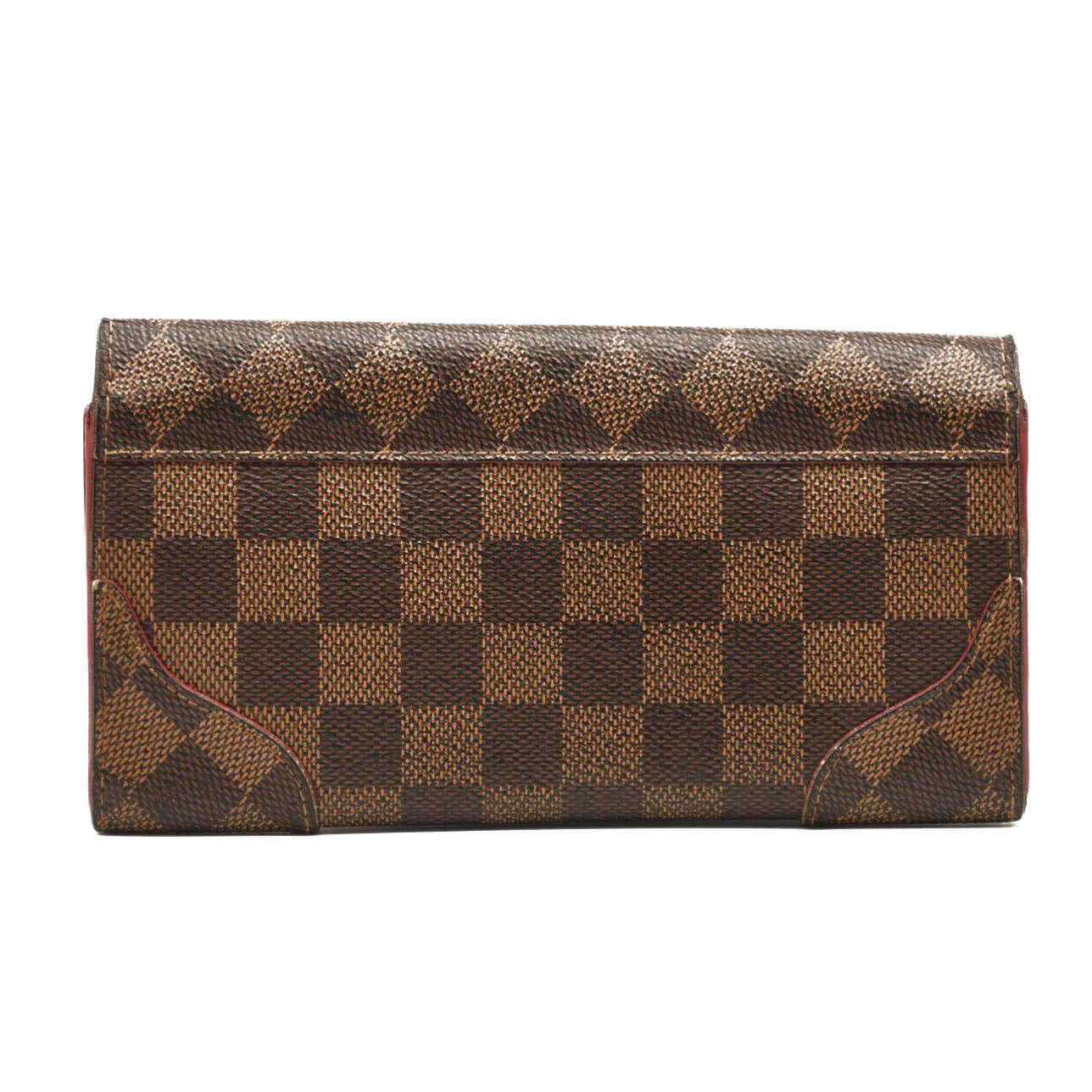 Louis Vuitton Damier Ebene Caissa Wallet Cherry