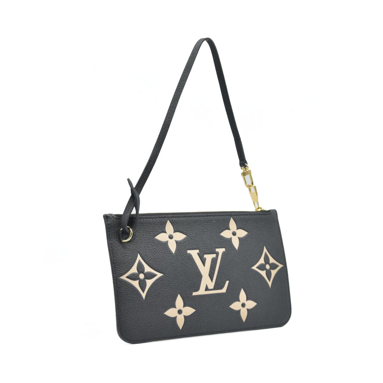 $2710 Louis Vuitton Monogram Empreinte Bicolor Neverfull MM GM Pochette