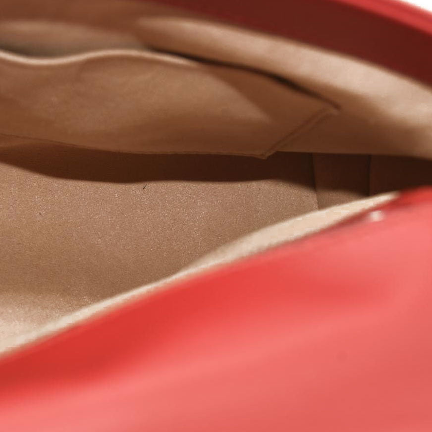 GUCCI Calfskin Matelasse Small GG Marmont Top Handle Shoulder Bag Hibiscus Red