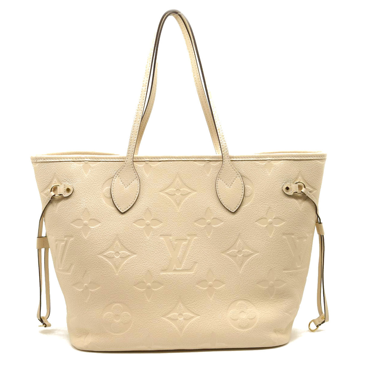 LOUIS VUITTON Empreinte Monogram Giant Neverfull MM Cream