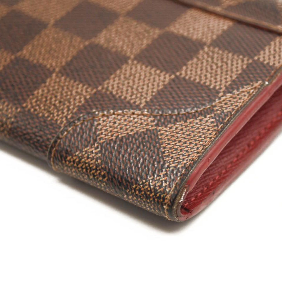 Louis Vuitton Damier Ebene Caissa Wallet Cherry