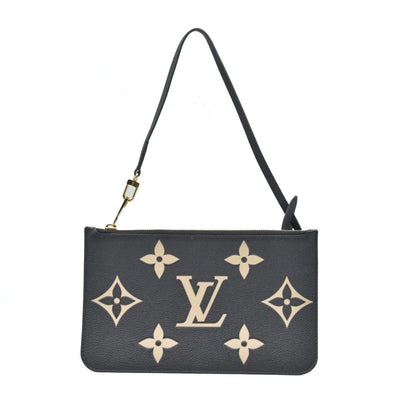 $2710 Louis Vuitton Monogram Empreinte Bicolor Neverfull MM GM Pochette