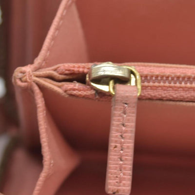 Fendi  Zucca Spalmati Vitello Elite Zip Around Wallet  Ciclamino CONSIGNMENT