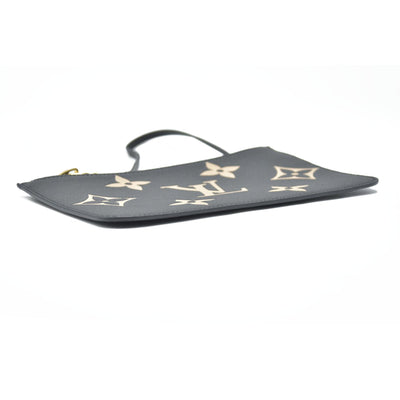 $2710 Louis Vuitton Monogram Empreinte Bicolor Neverfull MM GM Pochette
