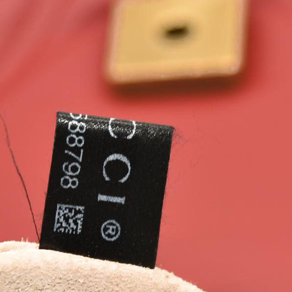 GUCCI Calfskin Matelasse Small GG Marmont Top Handle Shoulder Bag Hibiscus Red