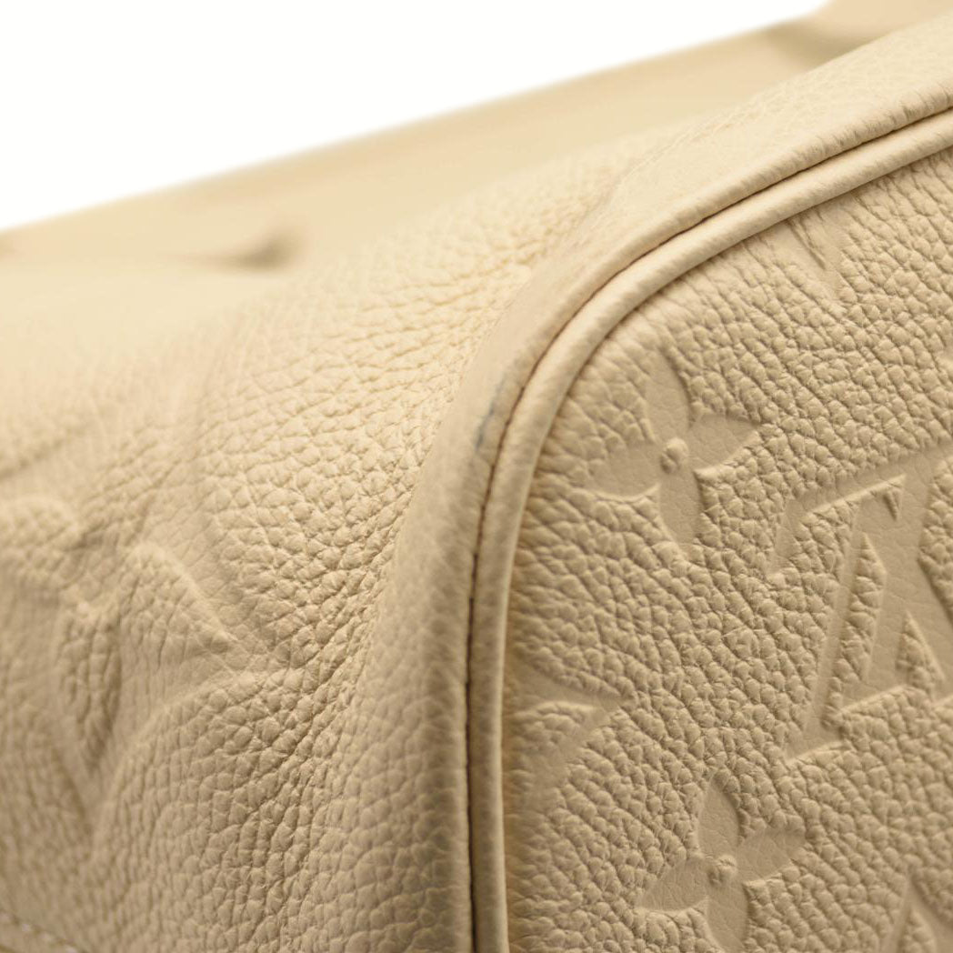 LOUIS VUITTON Empreinte Monogram Giant Neverfull MM Cream