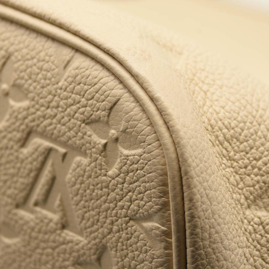 LOUIS VUITTON Empreinte Monogram Giant Neverfull MM Cream