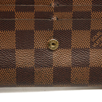 USED Louis Vuitton Damier Ebene Caissa Wallet Cherry