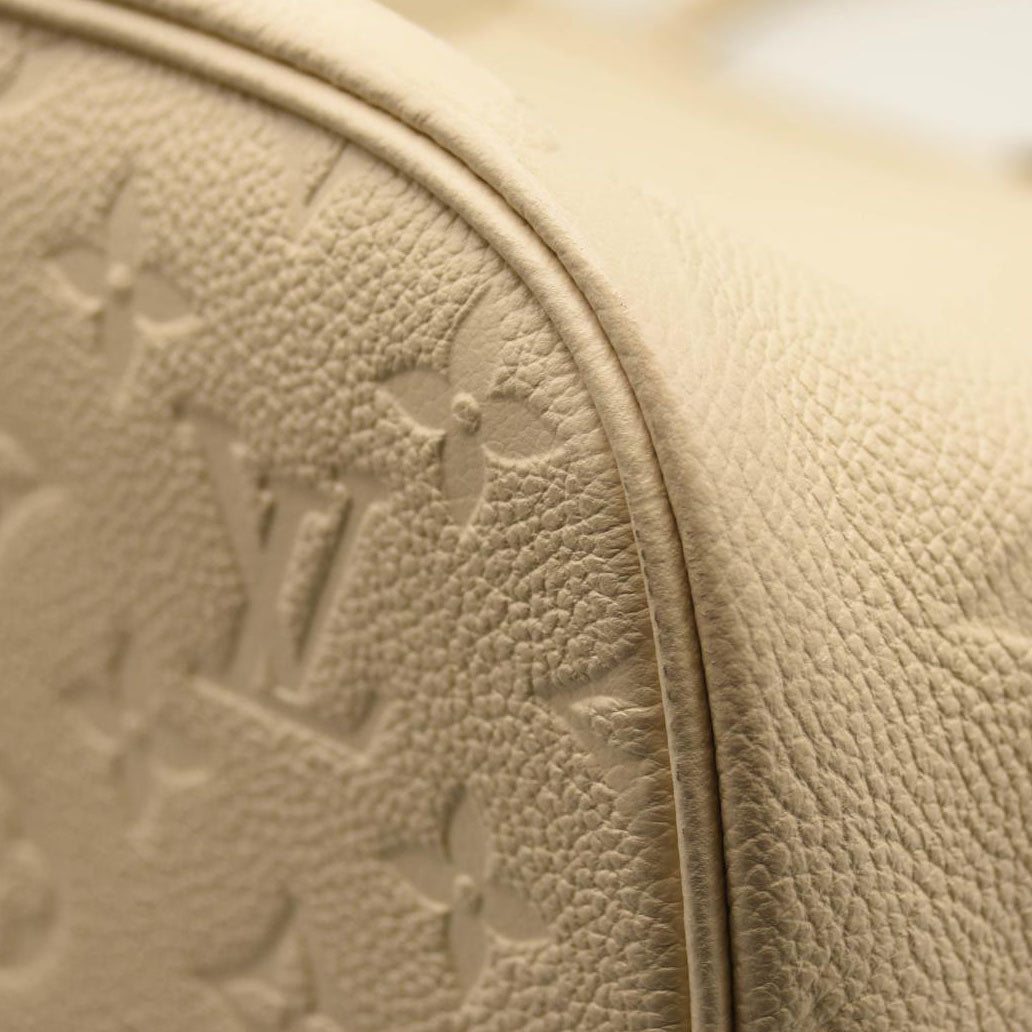 LOUIS VUITTON Empreinte Monogram Giant Neverfull MM Cream
