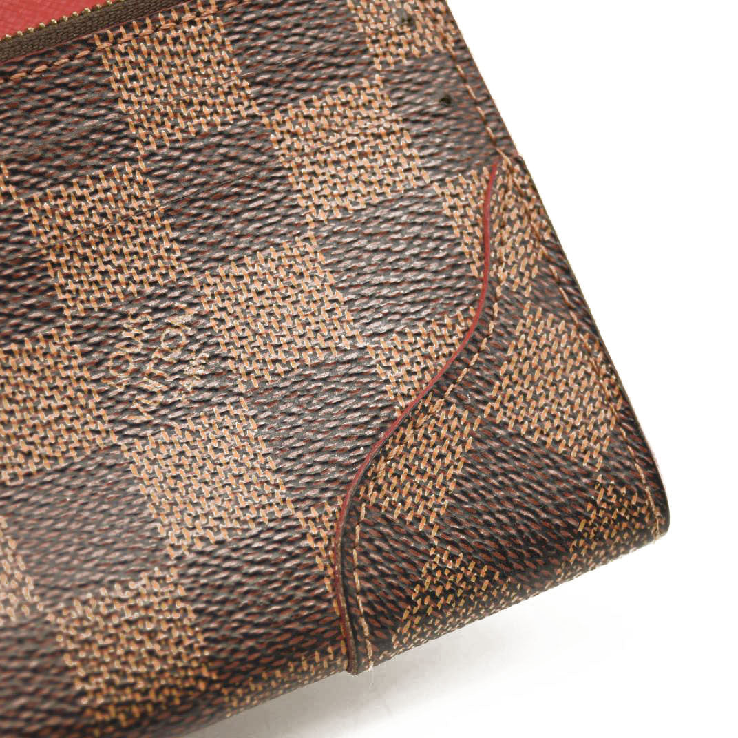 Louis Vuitton Damier Ebene Caissa Wallet Cherry