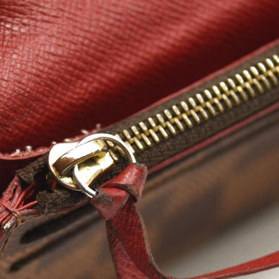 Louis Vuitton Damier Ebene Caissa Wallet Cherry